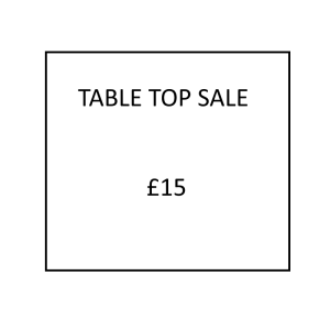 Table Top Sale - Saturday 15th November